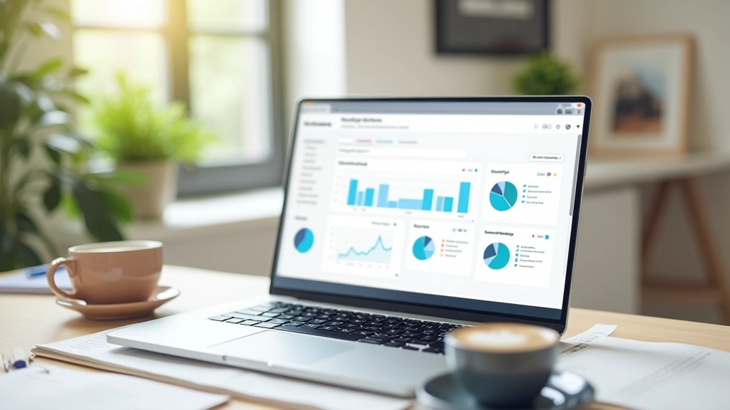 Écran portable affichant un tableau de bord avec des canaux de revenu automatisés