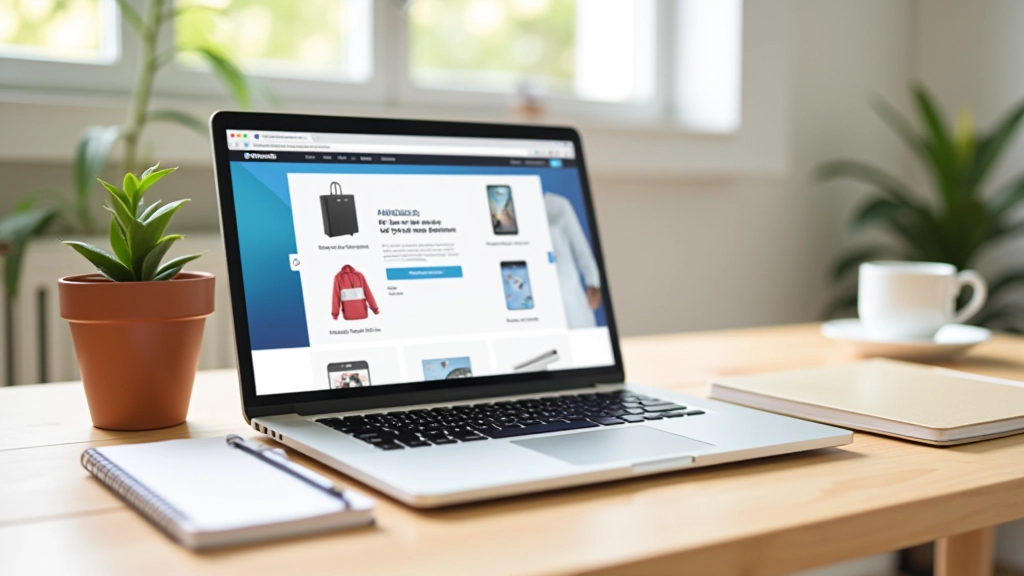 Produits de commerce électronique présentés sur un écran d'ordinateur avec des liens d'affiliation